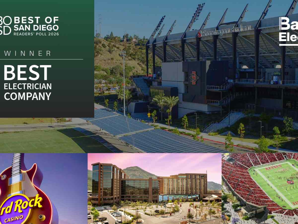 Baker Electric Voted Best Electrician Company in San Diego Reader’s Best of San Diego 2026
